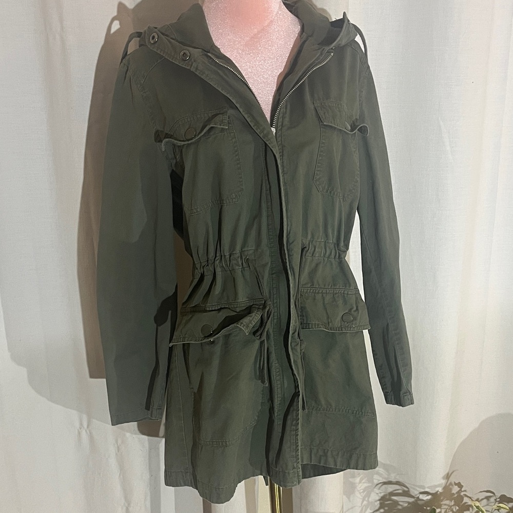 Green Cotton Utility Jacket